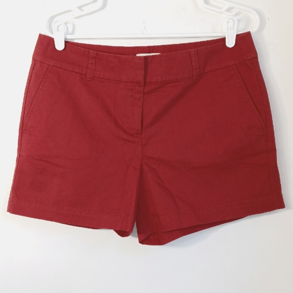 LOFT Shorts Red Clay Brick Pockets